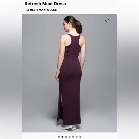 Lululemon Heathered Bordeaux Drama/Black Cherry Maxi Dress size small - Picture 2 of 15